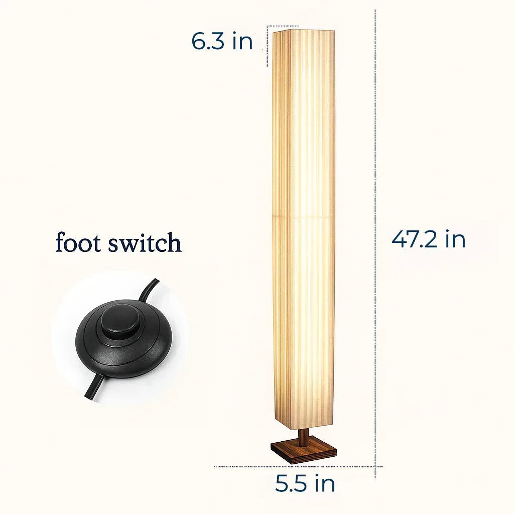 Reed Bamboo Column Floor Lamp