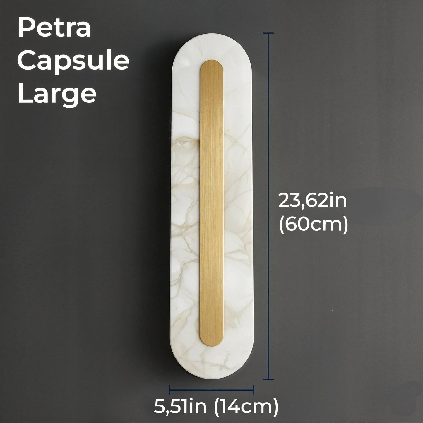 Petra Capsule Marble Wall Light