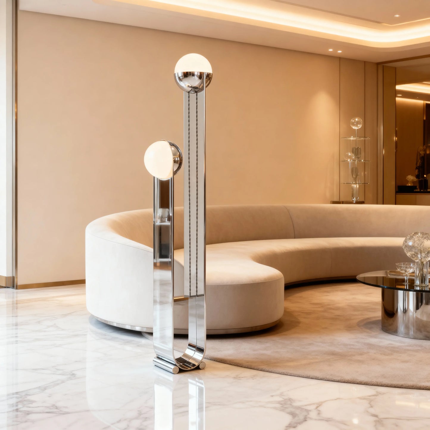 Chrome Orbit Lamp