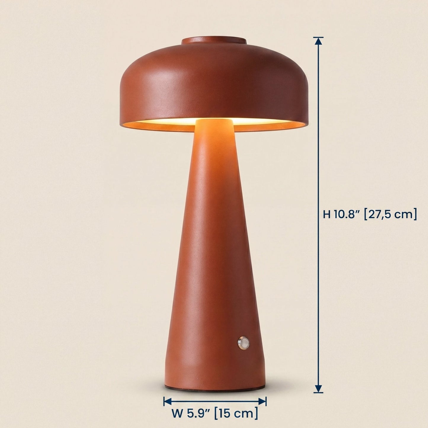 Hush Cordless Conical Lamp