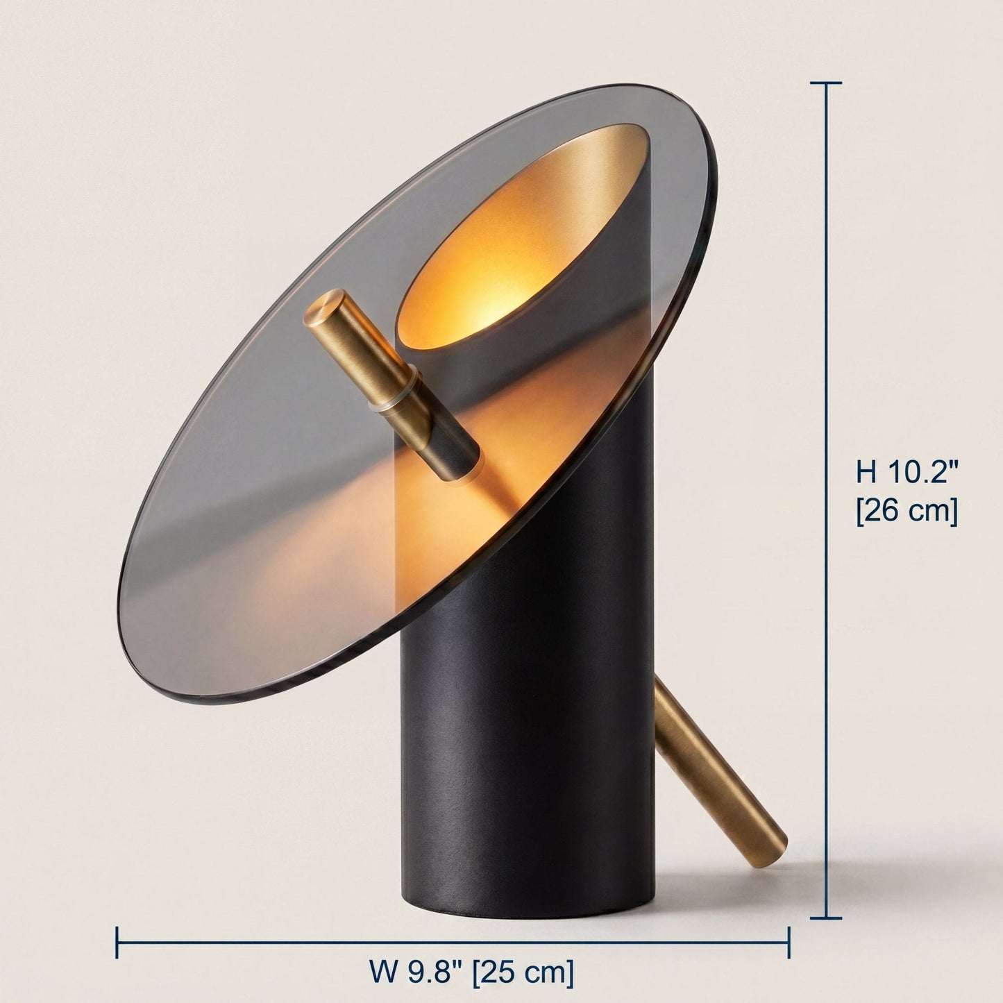 Obsidian Floating Disc Lamp