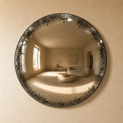 Convex Glow Mirror | Antiqued Mercury Halo