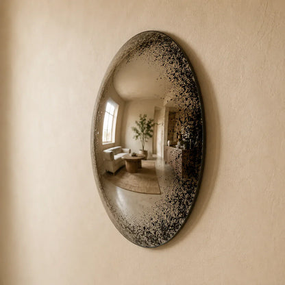 Convex Glow Mirror | Antiqued Mercury Halo