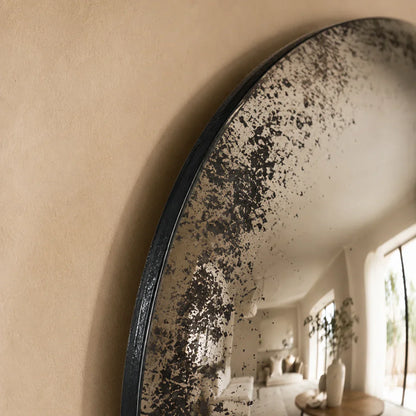 Convex Glow Mirror | Antiqued Mercury Halo