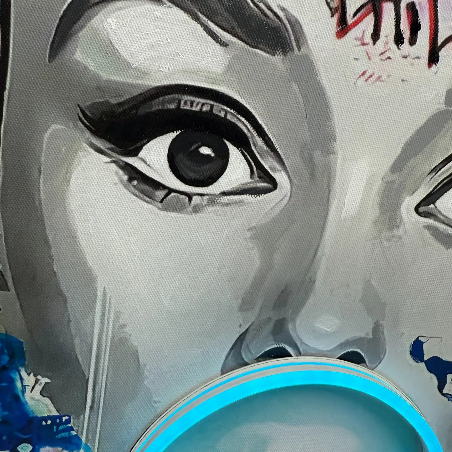 Audrey Hepburn Bubble Gum LED Painting