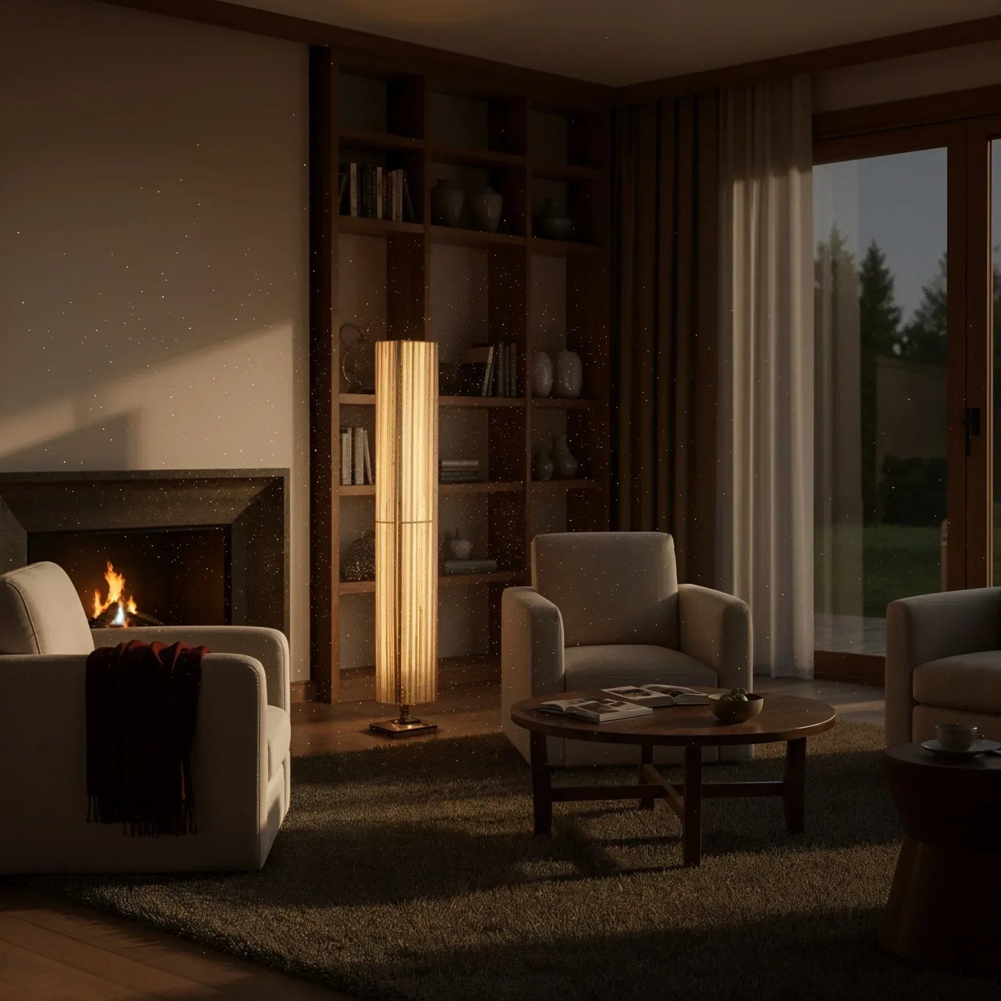 Solo Bamboo Column Floor Lamp