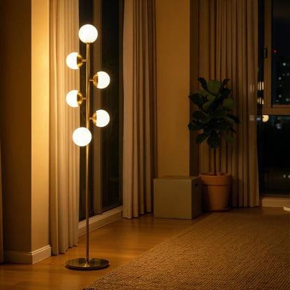 Blossom Gold Branch Glass Globe Lamp