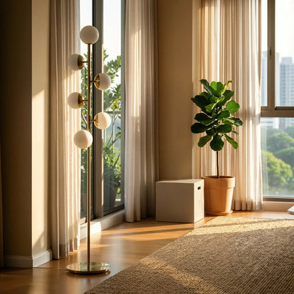 Blossom Gold Branch Glass Globe Lamp