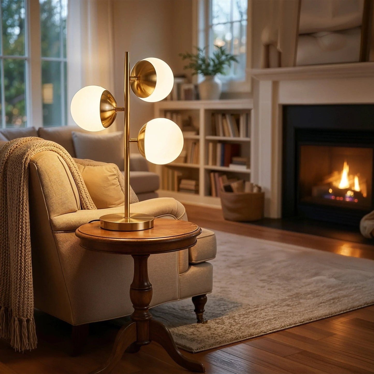 Calyx Gold Globe Sculptural Lamp