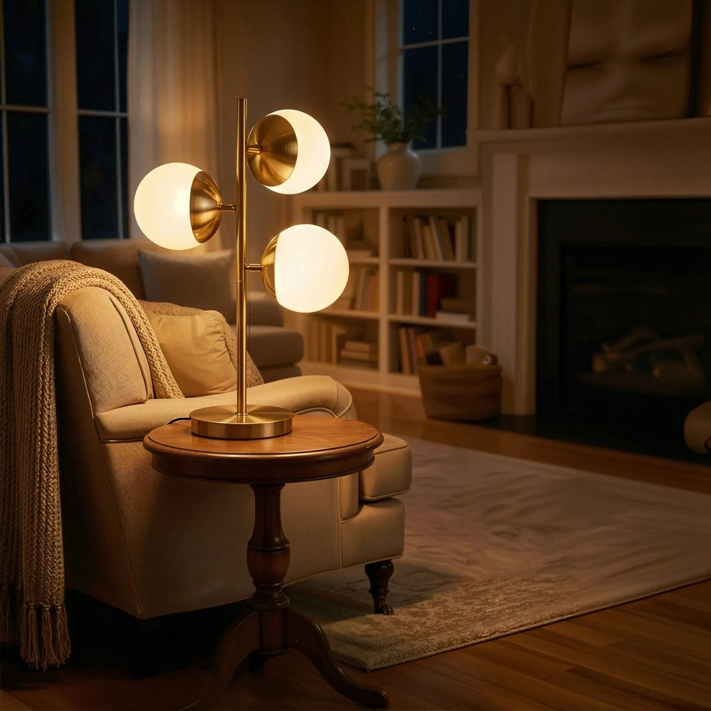 Calyx Gold Globe Sculptural Lamp