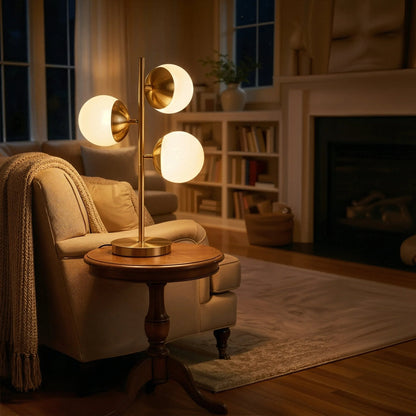 Calyx Gold Globe Sculptural Lamp