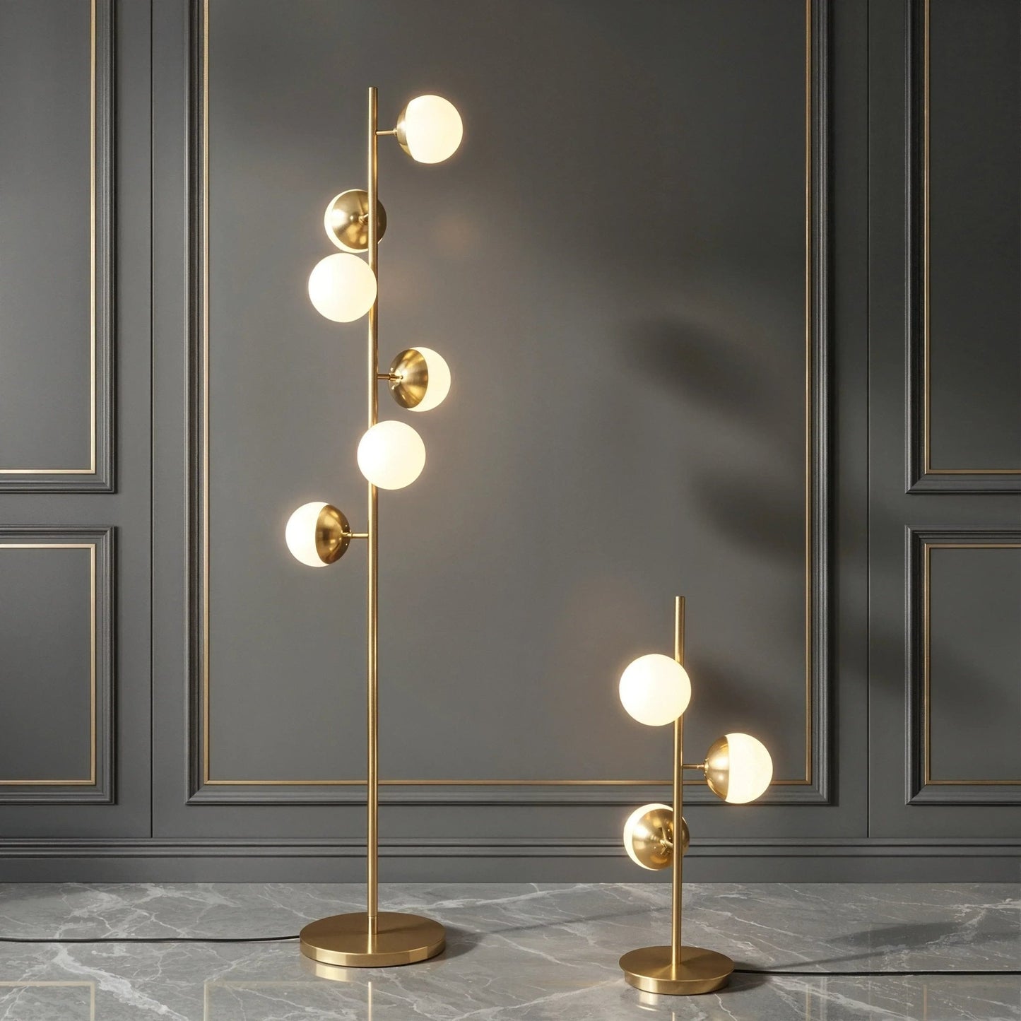 Calyx Gold Globe Sculptural Lamp