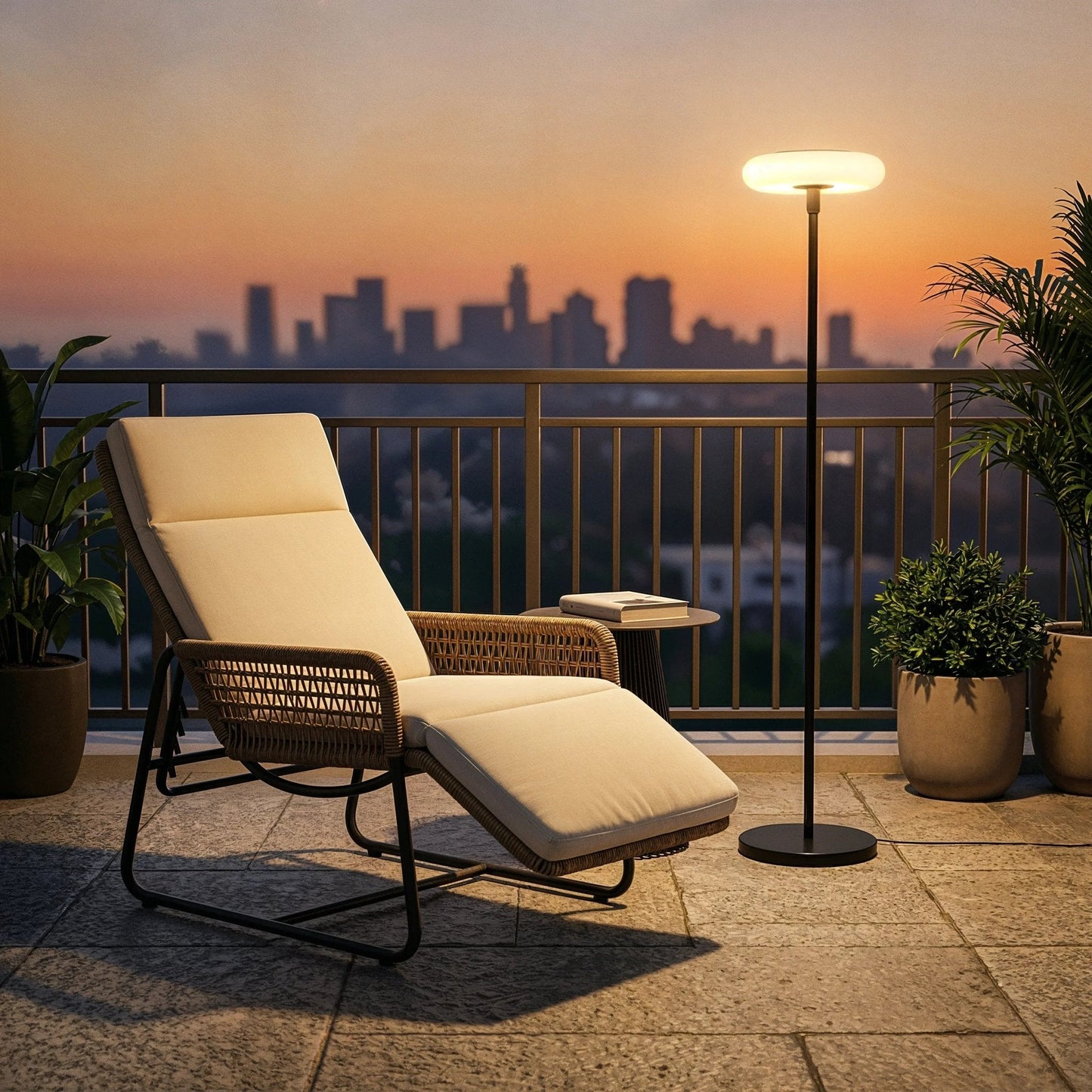Hybrid Glow Solar Floor Lamp