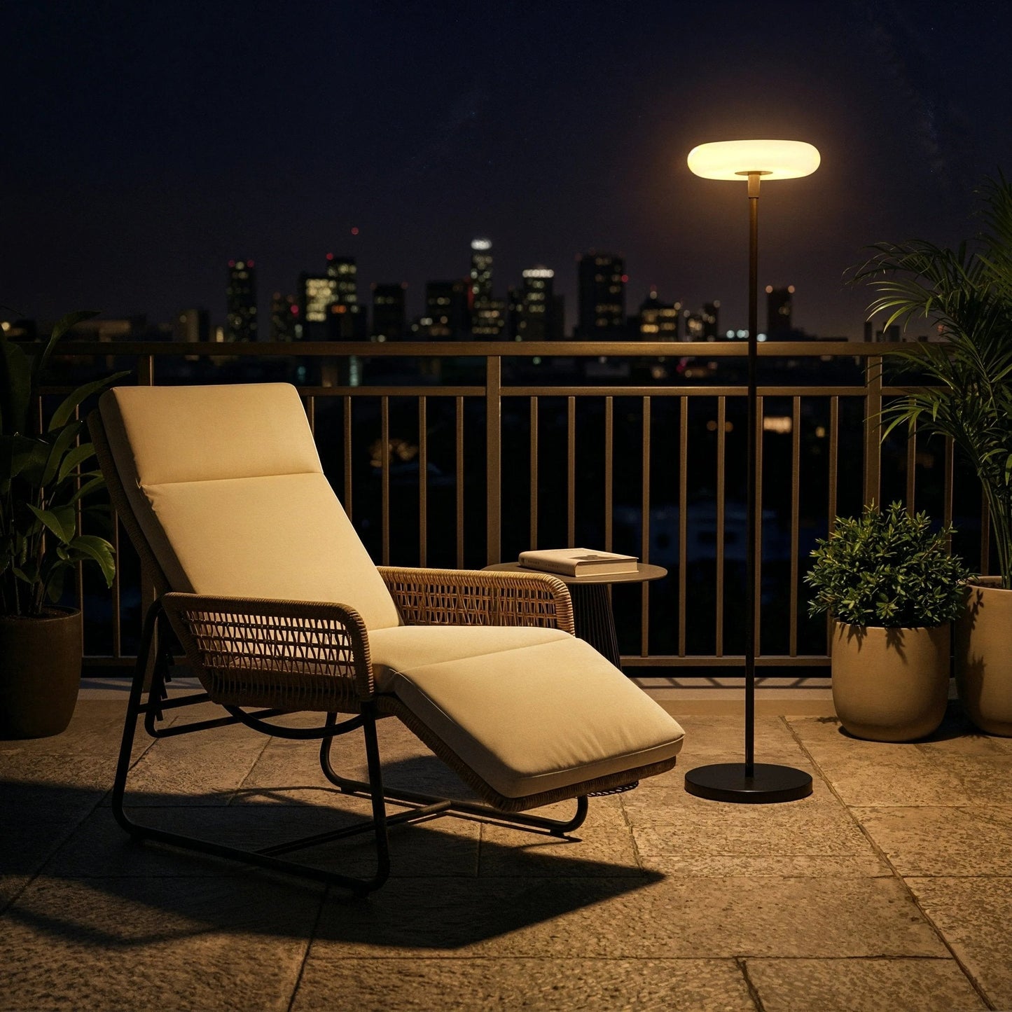 Hybrid Glow Solar Floor Lamp