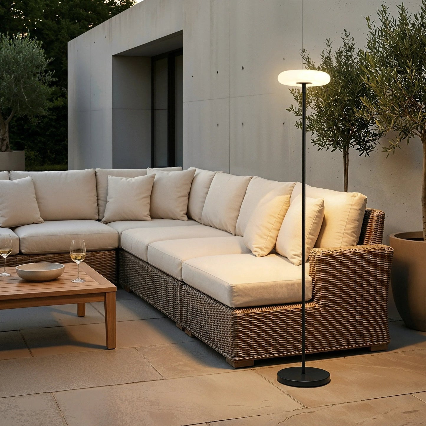 Hybrid Glow Solar Floor Lamp