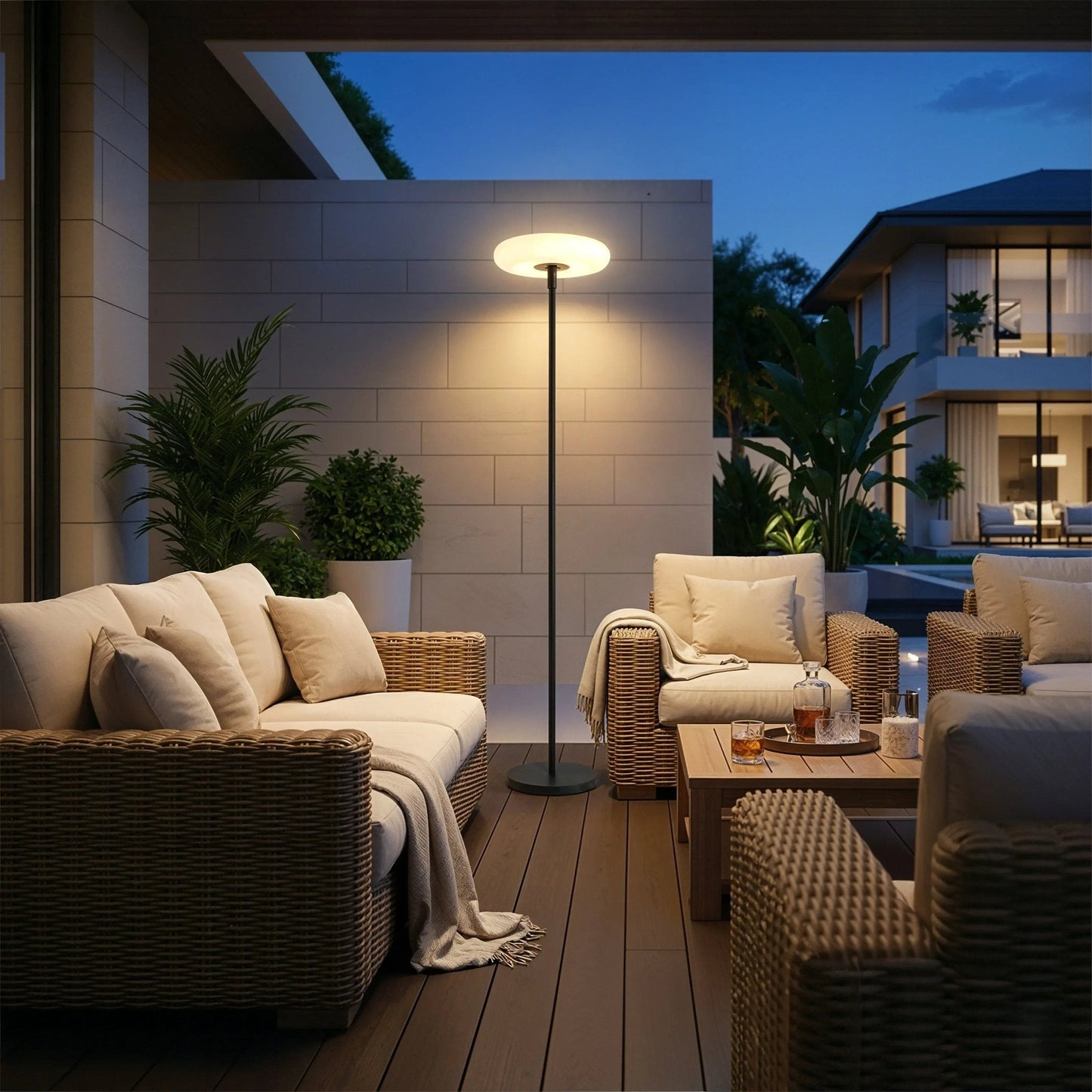 Hybrid Glow Solar Floor Lamp