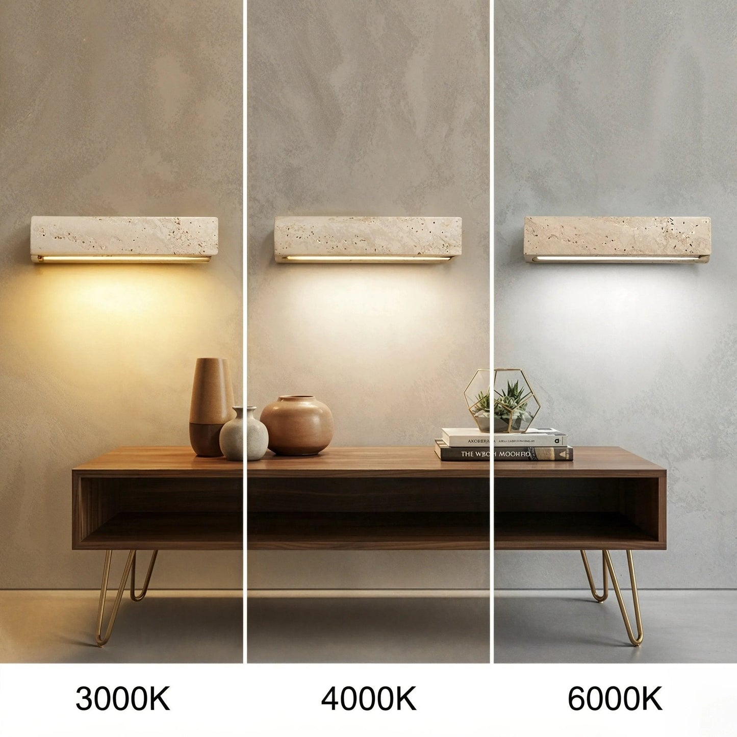 Travertine Slab Outdoor Beam Light