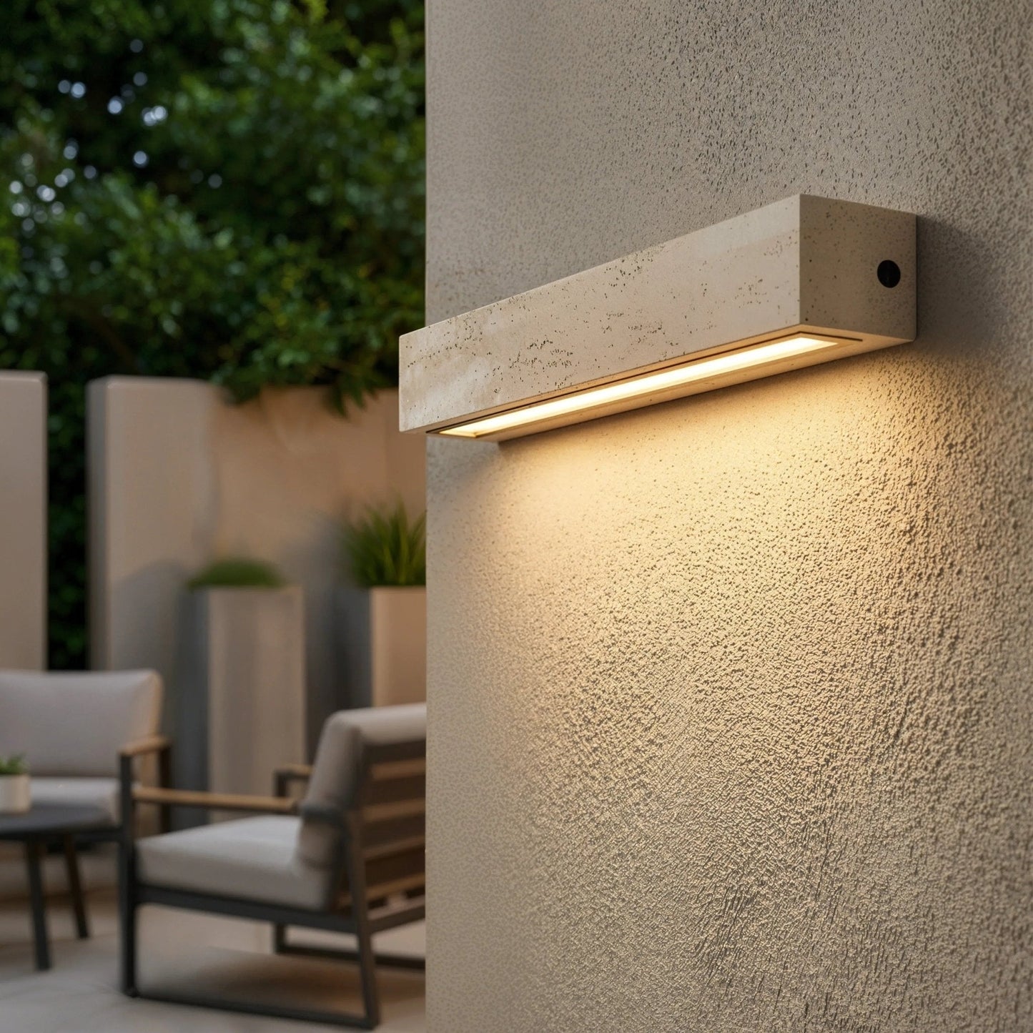 Travertine Slab Outdoor Beam Light