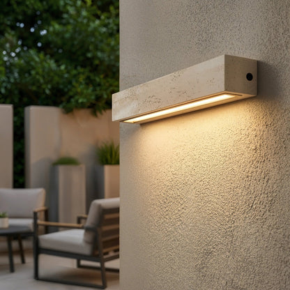 Travertine Slab Outdoor Beam Light