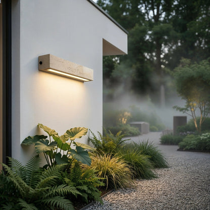 Travertine Slab Outdoor Beam Light