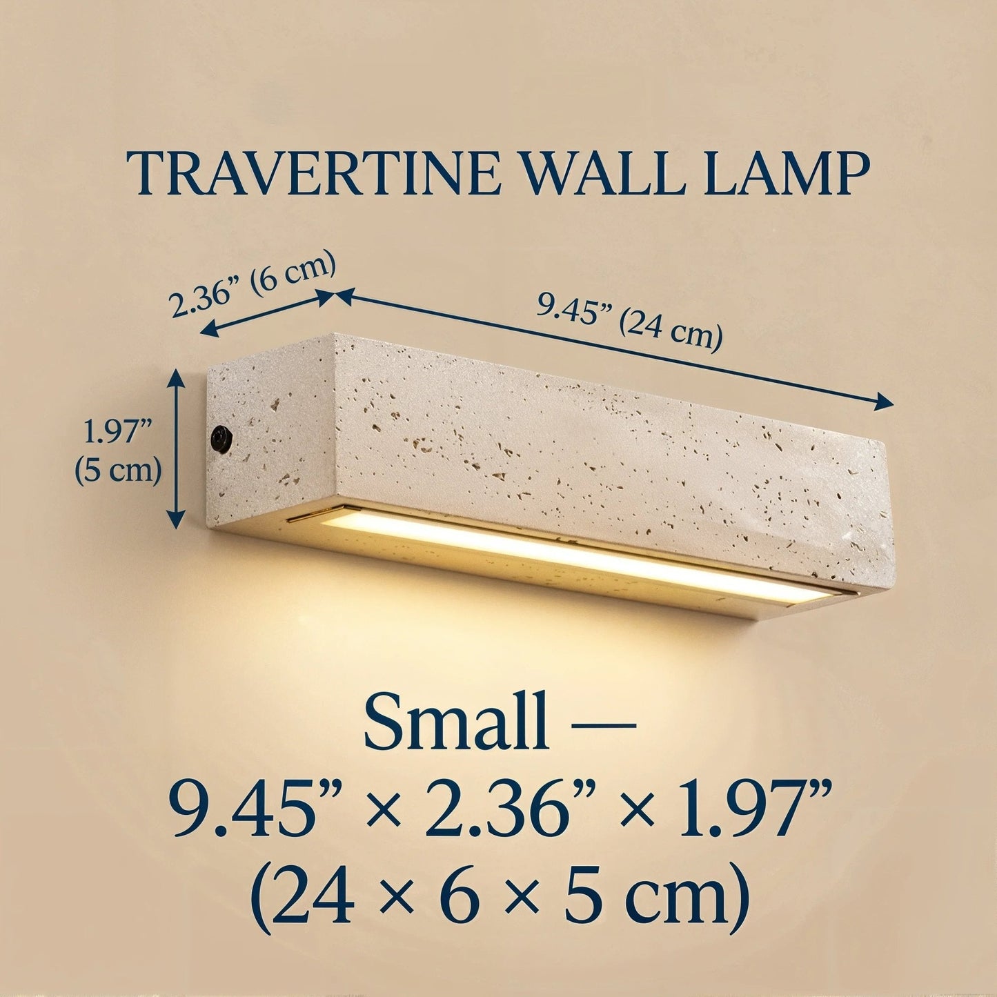 Travertine Slab Outdoor Beam Light