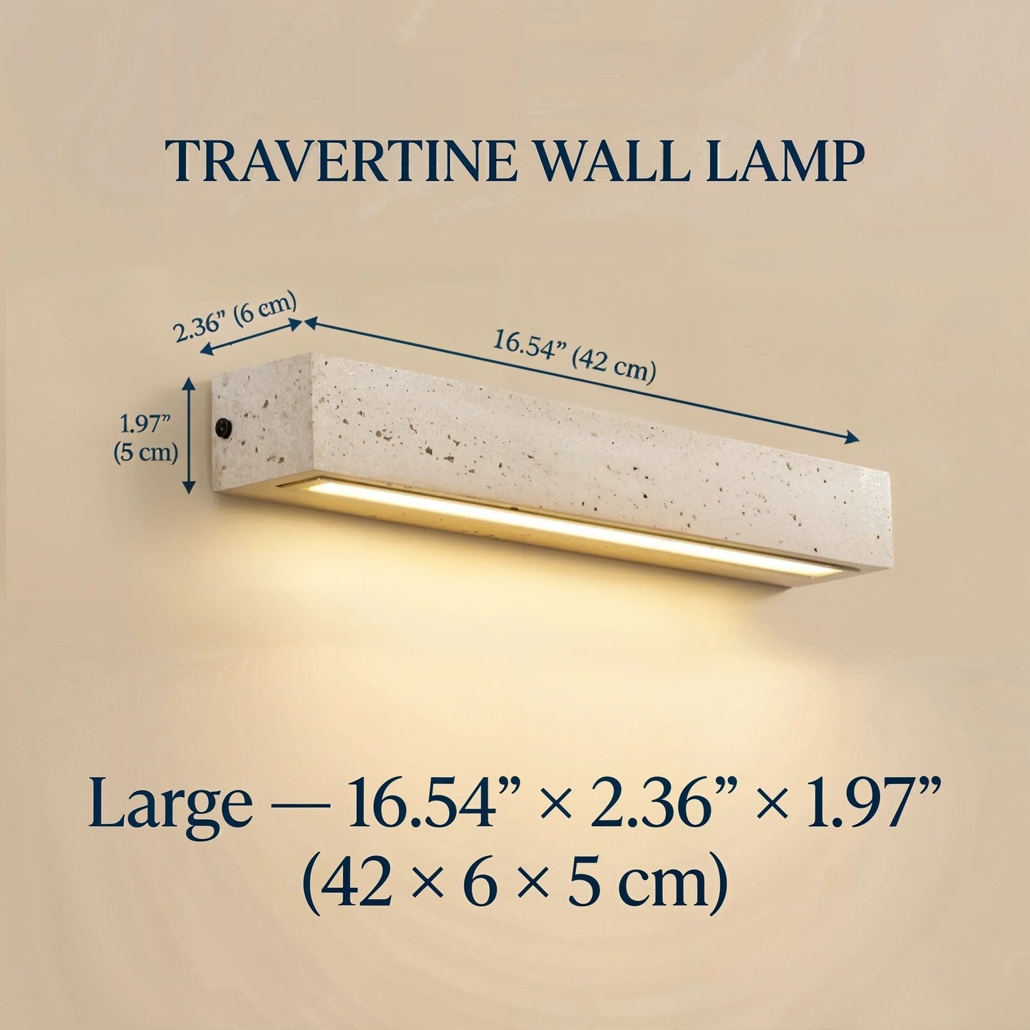 Travertine Slab Outdoor Beam Light