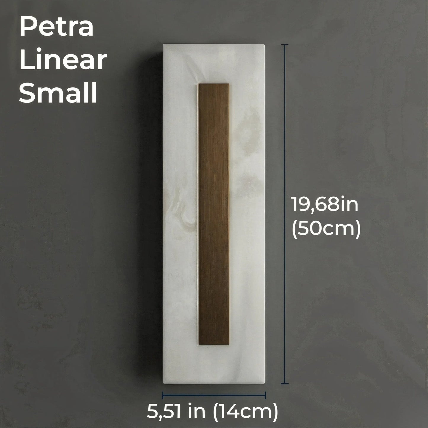 Petra Linear Marble Copper Wall Light