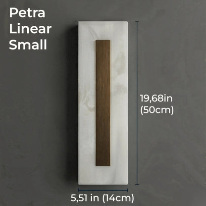 Petra Linear Marble Copper Wall Light