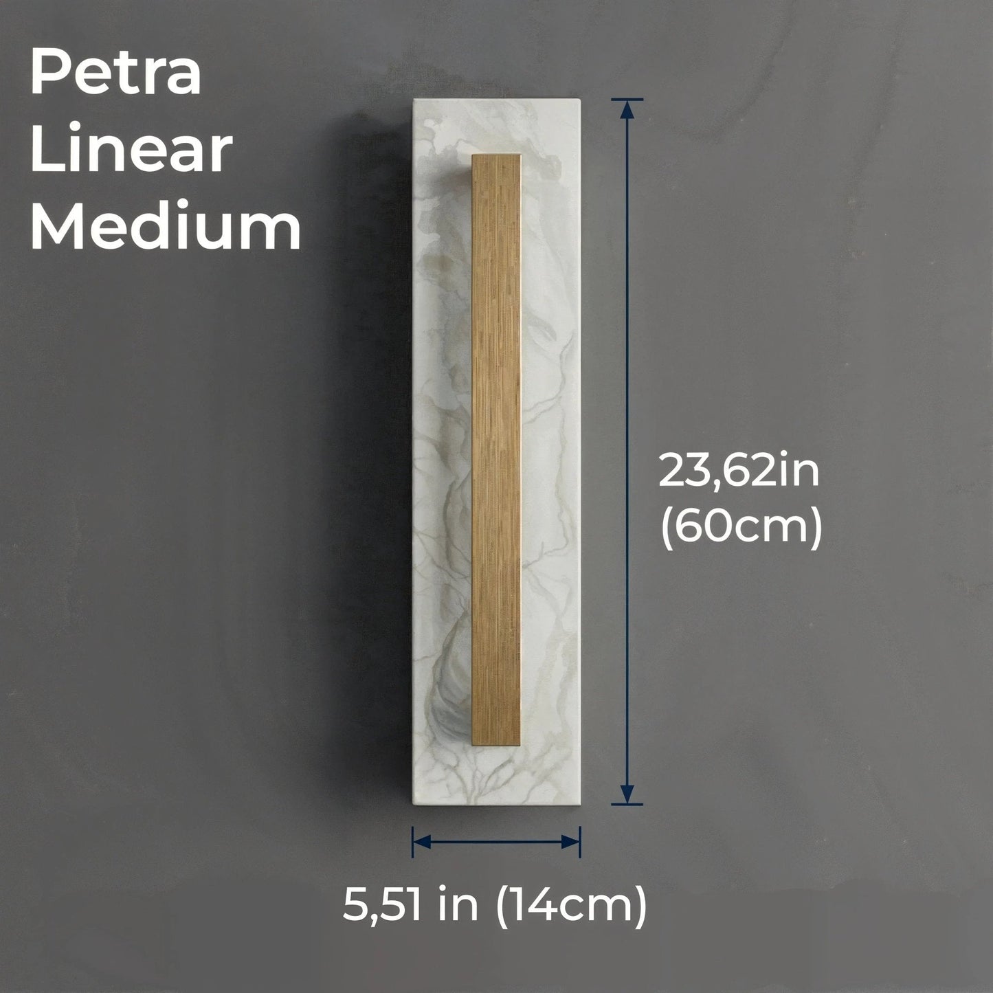 Petra Linear Marble Copper Wall Light