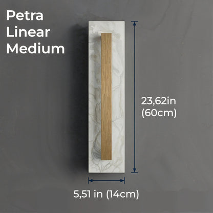 Petra Linear Marble Copper Wall Light