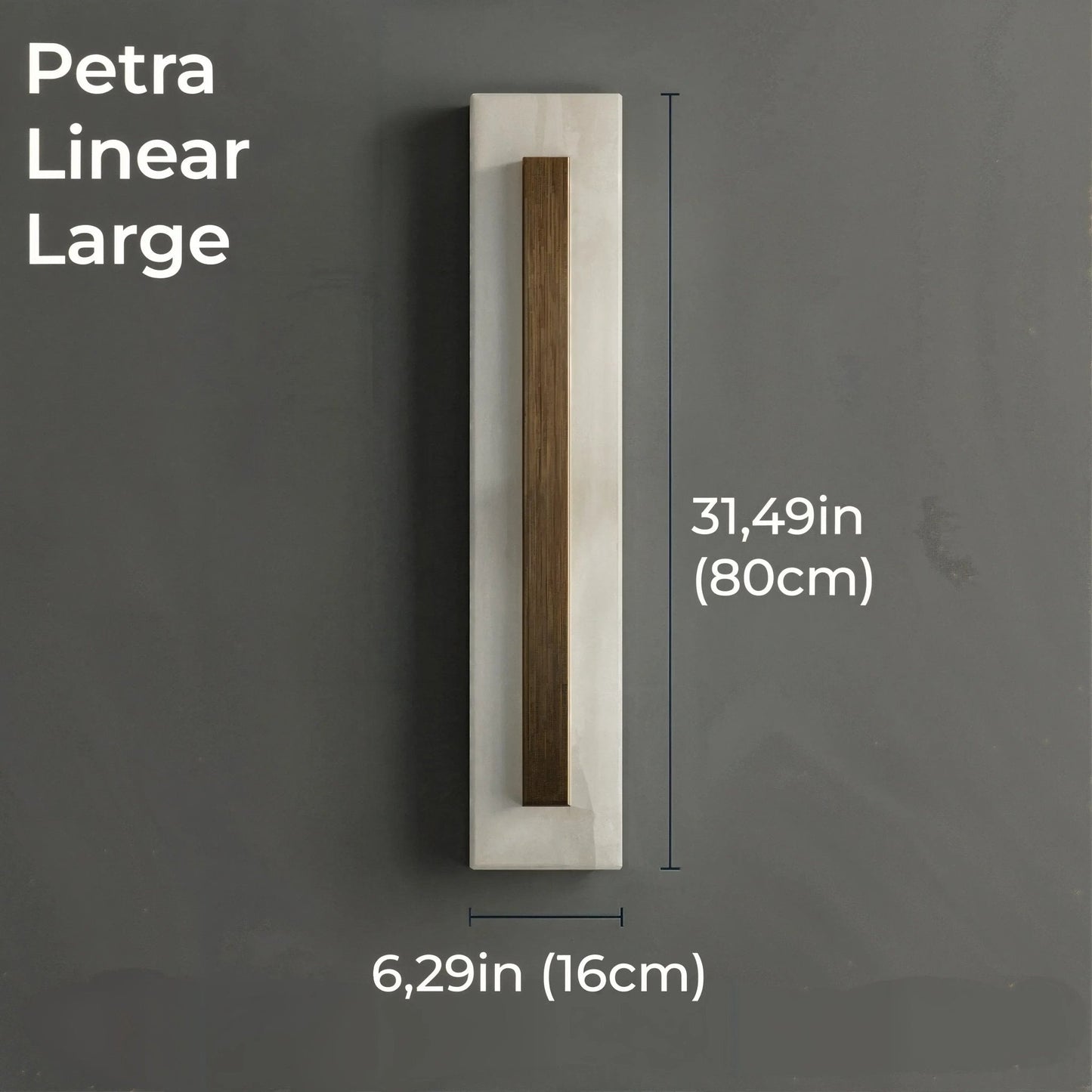 Petra Linear Marble Copper Wall Light