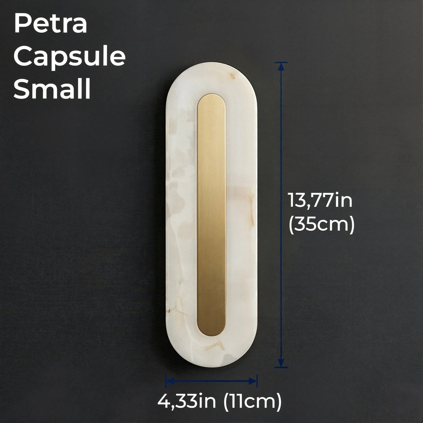 Petra Capsule Marble Wall Light