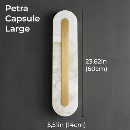 Petra Capsule Marble Wall Light