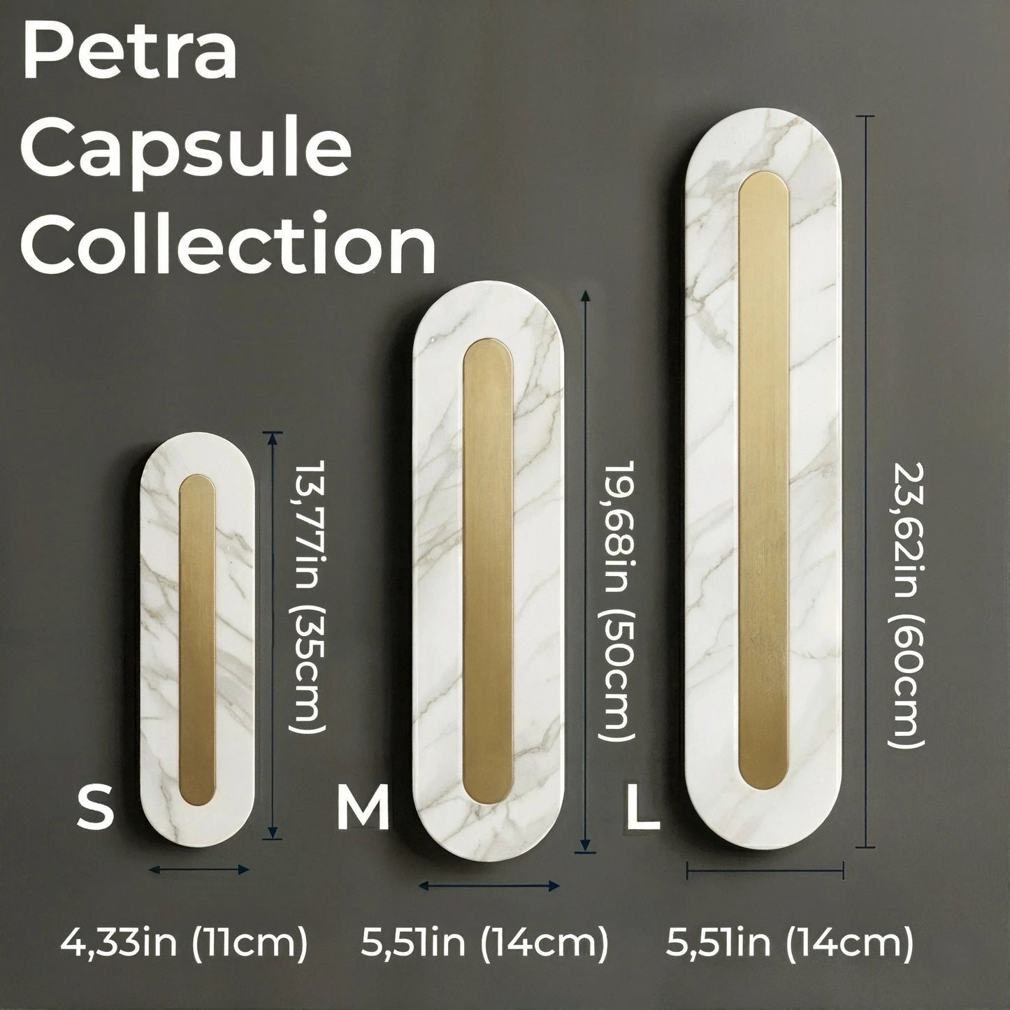 Petra Capsule Marble Wall Light