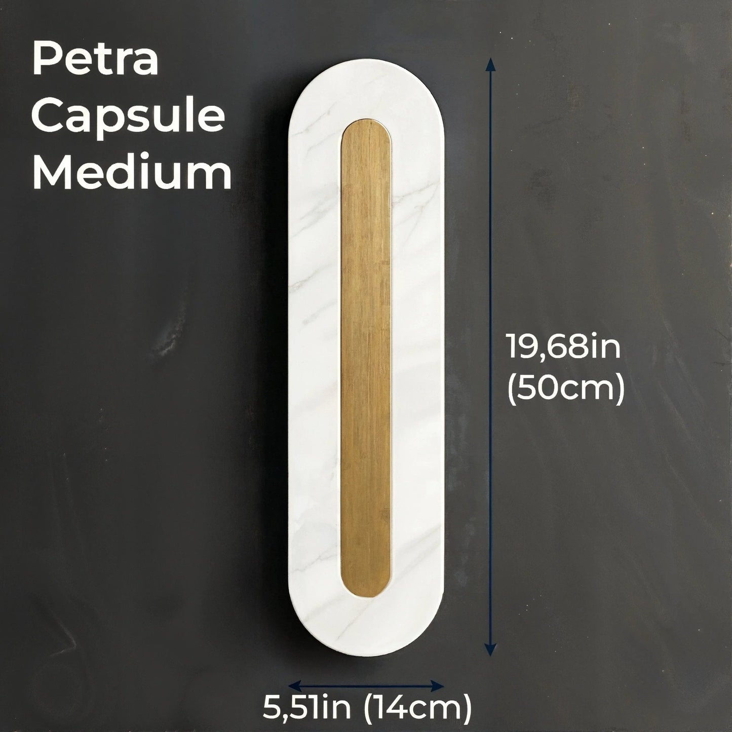 Petra Capsule Marble Wall Light