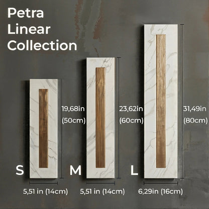 Petra Linear Marble Copper Wall Light