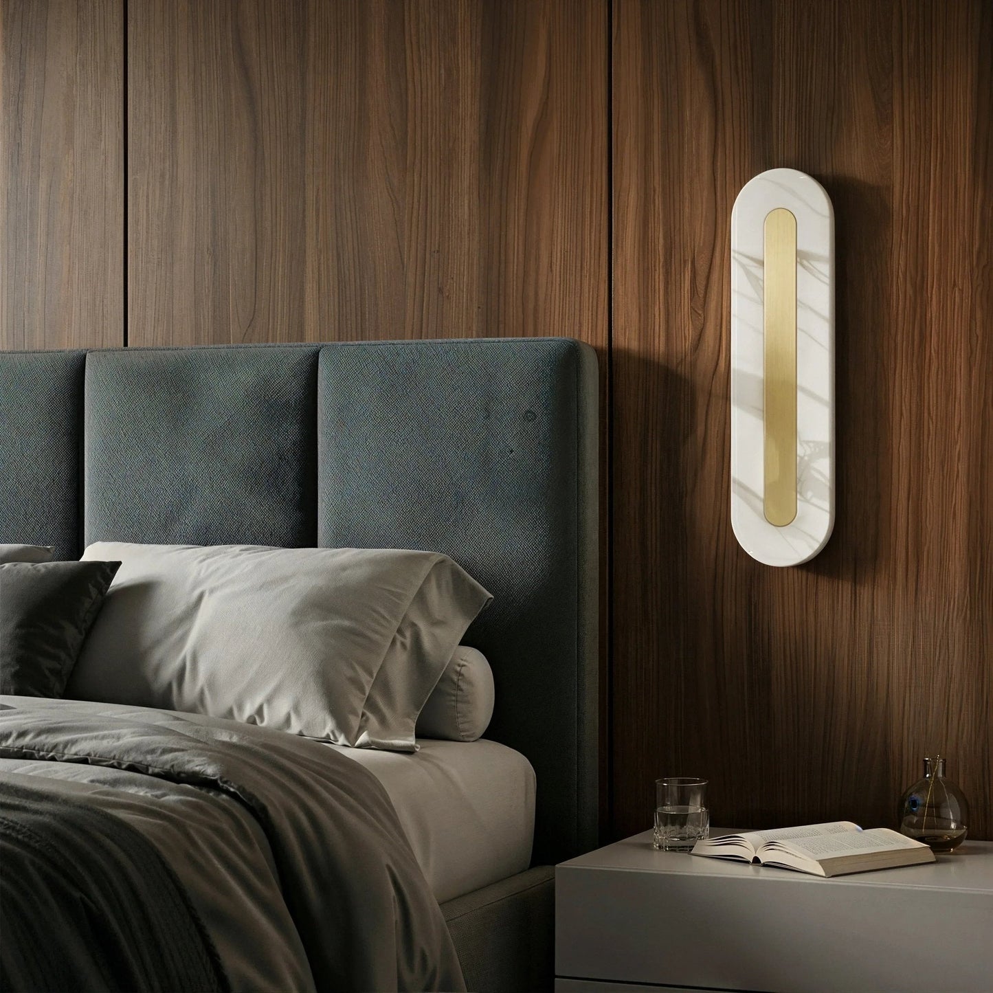 Petra Capsule Marble Wall Light