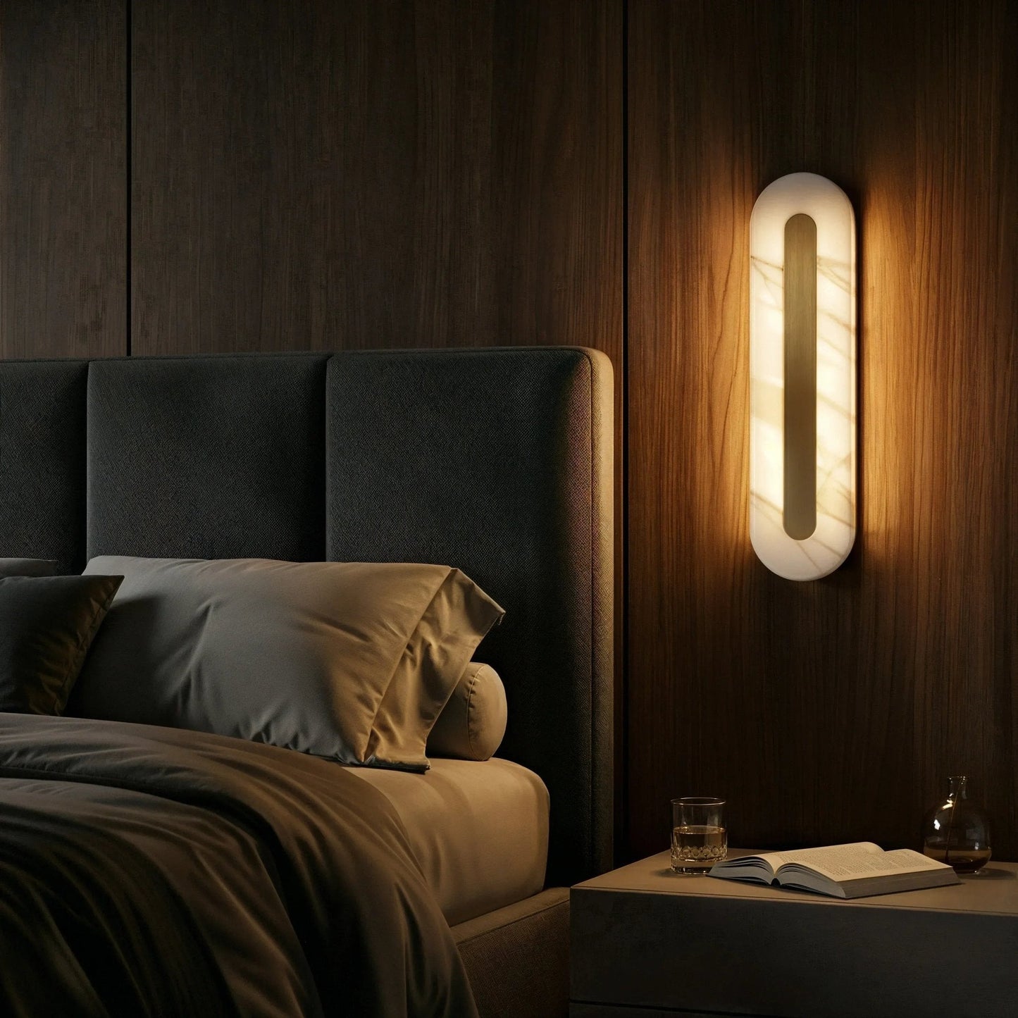 Petra Capsule Marble Wall Light