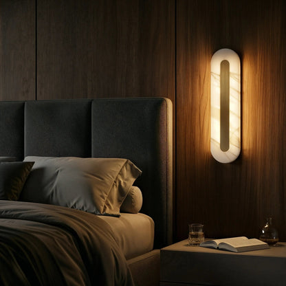 Petra Capsule Marble Wall Light