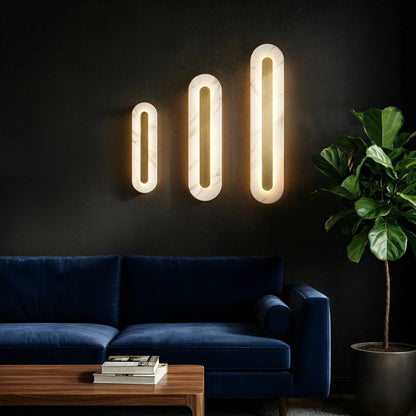 Petra Capsule Marble Wall Light