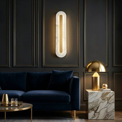 Petra Capsule Marble Wall Light