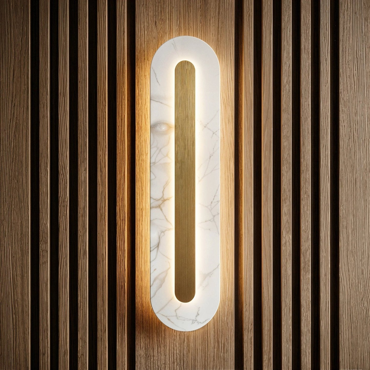 Petra Capsule Marble Wall Light