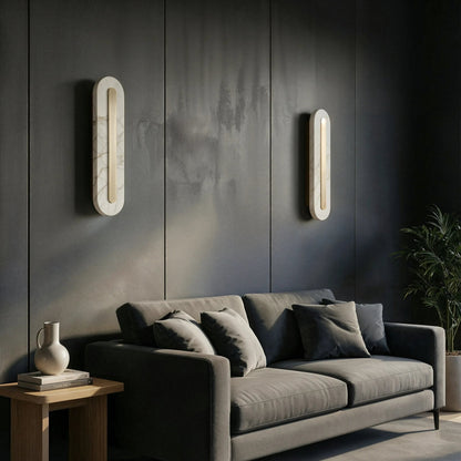 Petra Capsule Marble Wall Light