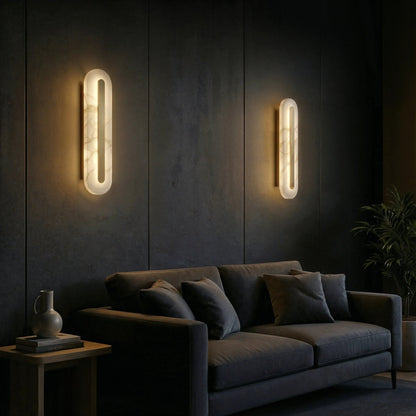 Petra Capsule Marble Wall Light