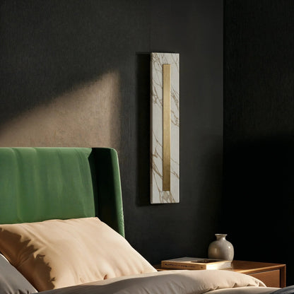 Petra Linear Marble Copper Wall Light