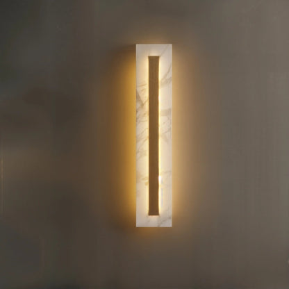 Petra Linear Marble Copper Wall Light