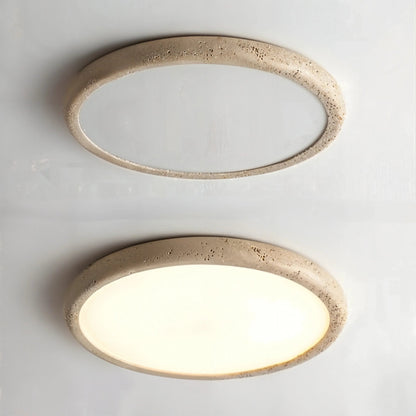 Lunar Ring Travertine Ceiling Light