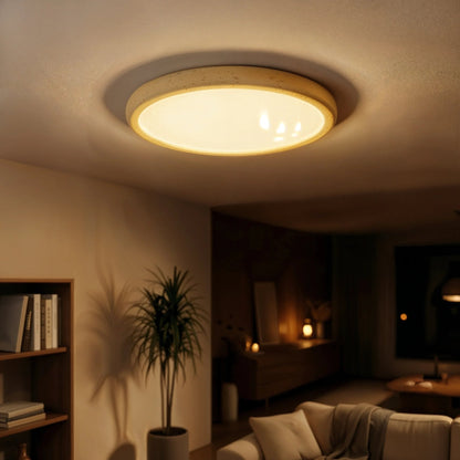 Lunar Ring Travertine Ceiling Light