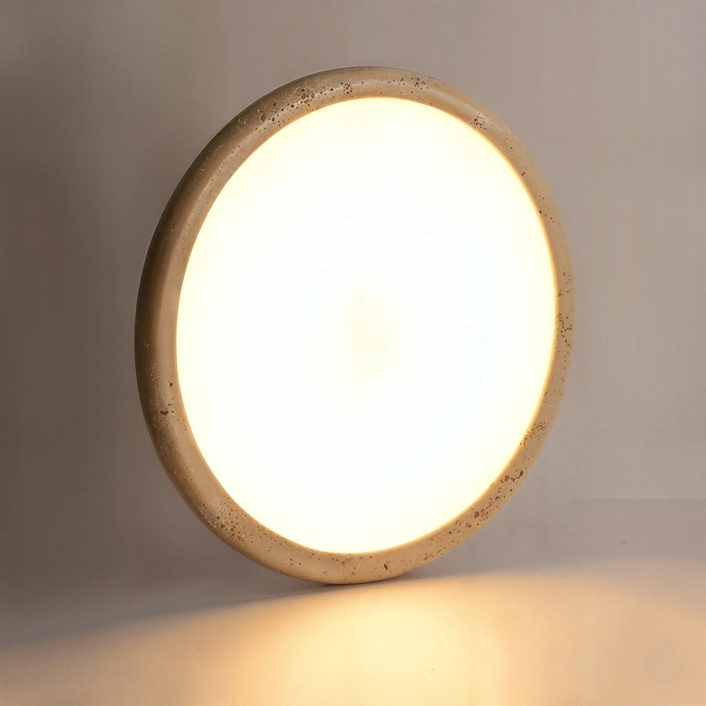 Lunar Ring Travertine Ceiling Light