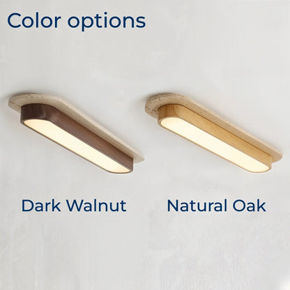 Strata Travertine Capsule Ceiling Light
